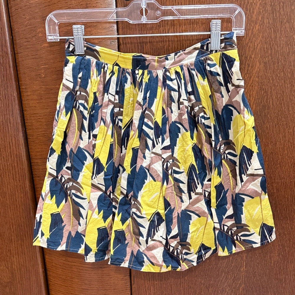 Pleated mini Floral Print Women's Skirt